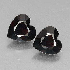 1.50 ct natürliche Schwärzlich Rot Pyrop-Granat-Edelsteine, Herzform, VVS-VS