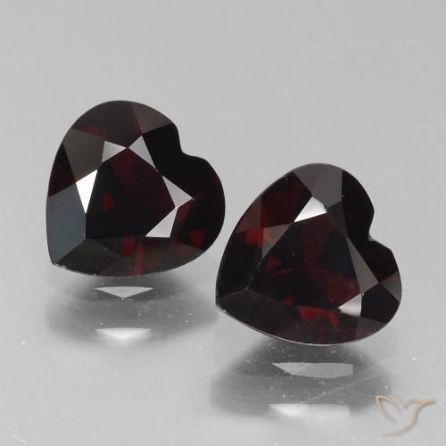 1.80ctw Natürlicher dunkelrot Pyrop-Granat, Herz, VVS-VS