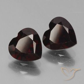 1.82 ct natürliche Schwärzlich Rot Pyrop-Granat-Edelsteine, Herz, VVS-VS