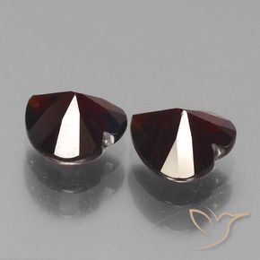 1.82 ct natürliche Schwärzlich Rot Pyrop-Granat-Edelsteine, Herz, VVS-VS