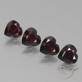 3.32 ct natürliche dunkelrot Pyrop-Granat-Edelsteine, Herz, VVS-VS