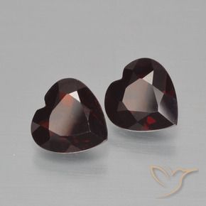 1.52 ct natürliche Schwärzlich Rot Pyrop-Granat-Edelsteine, Herz, VVS-VS