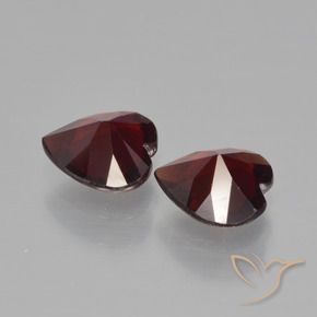 1.52 ct natürliche Schwärzlich Rot Pyrop-Granat-Edelsteine, Herz, VVS-VS