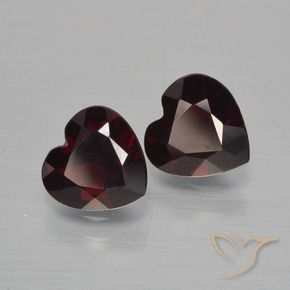 1.76 ct natürliche dunkelrot Pyrop-Granat-Edelsteine, Herz, VVS-VS
