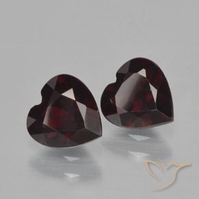 1.83 ct natürliche dunkelrot Pyrop-Granat-Edelsteine, Herzform, VVS-VS