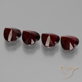 3.02 ct natürliche Schwärzlich Rot Pyrop-Granat-Edelsteine, Herz, VVS-VS
