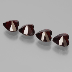 3.12 ct natürliche Schwärzlich Rot Pyrop-Granat-Edelsteine, Herzform, VVS-VS