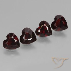 2.98 ct natürliche dunkelrot Pyrop-Granat-Edelsteine, Herzform, VVS-VS