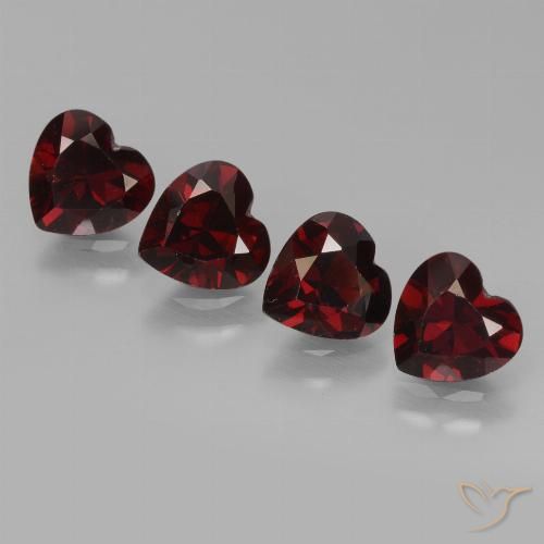 3.29ctw Natürlicher Tiefes Blutrot Pyrop-Granat, Herz, VVS-VS