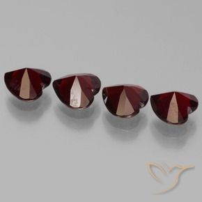 3.29 ct natürliche Tiefes Blutrot Pyrop-Granat-Edelsteine, Herz, VVS-VS