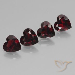 3.16 ct natürliche Schwärzlich Rot Pyrop-Granat-Edelsteine, Herz, VVS-VS