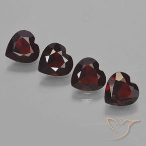 3.17 ct natürliche dunkelrot Pyrop-Granat-Edelsteine, Herz, VVS-VS