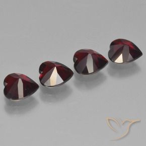 3.17 ct natürliche dunkelrot Pyrop-Granat-Edelsteine, Herz, VVS-VS