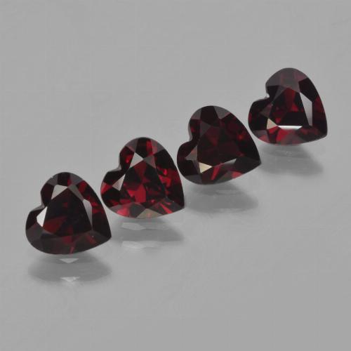 3.02 ct natürliche Schwärzlich Rot Pyrop-Granat-Edelsteine, Herzform, VVS-VS