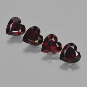 3.02 ct natürliche Schwärzlich Rot Pyrop-Granat-Edelsteine, Herzform, VVS-VS
