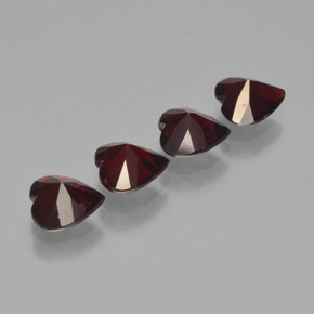 3.02 ct natürliche Schwärzlich Rot Pyrop-Granat-Edelsteine, Herzform, VVS-VS