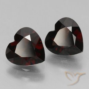 1.73 ct natürliche dunkelrot Pyrop-Granat-Edelsteine, Herz, VVS-VS