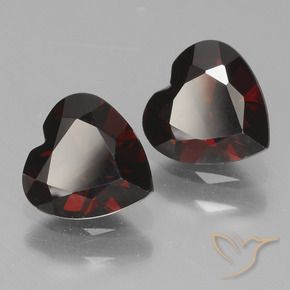 1.68 ct natürliche Schwärzlich Rot Pyrop-Granat-Edelsteine, Herz, VVS-VS