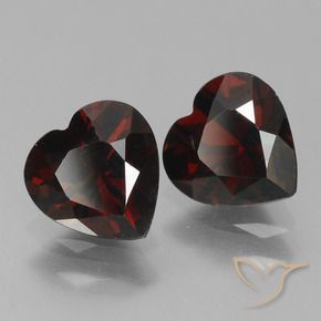 1.77 ct natürliche Schwärzlich Rot Pyrop-Granat-Edelsteine, Herz, VVS-VS