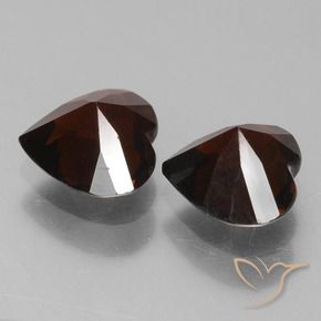 1.77 ct natürliche Schwärzlich Rot Pyrop-Granat-Edelsteine, Herz, VVS-VS