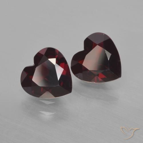 1.45 ct natürliche Schwärzlich Rot Pyrop-Granat-Edelsteine, Herz, VVS-VS