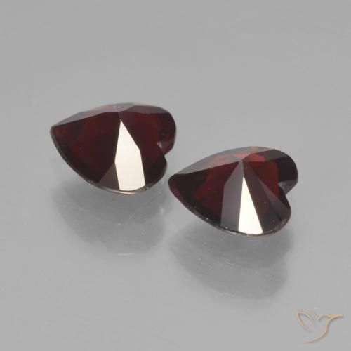 1.45 ct natürliche Schwärzlich Rot Pyrop-Granat-Edelsteine, Herz, VVS-VS