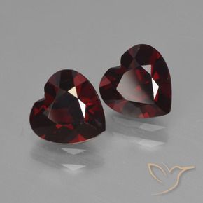 1.78 ct natürliche dunkelrot Pyrop-Granat-Edelsteine, Herz, VVS-VS