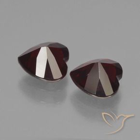 1.77 ct natürliche tiefrot Pyrop-Granat-Edelsteine, Herz, VVS-VS