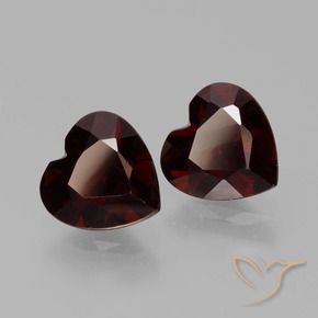 1.87 ct natürliche dunkelrot Pyrop-Granat-Edelsteine, Herz, VVS-VS