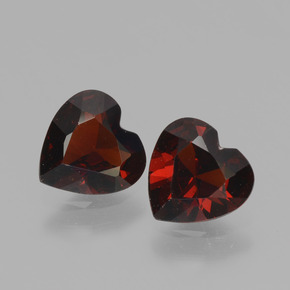 1,48 ct natürliche Schwärzlich Rot Pyrop-Edelsteine, Herzform, VVS-VS