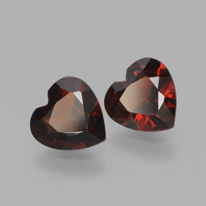 1,48 ct natürliche Schwärzlich Rot Pyrop-Edelsteine, Herzform, VVS-VS