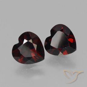 1.74 ct natürliche Schwärzlich Rot Pyrop-Granat-Edelsteine, Herz, VVS-VS