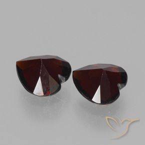 1.74 ct natürliche Schwärzlich Rot Pyrop-Granat-Edelsteine, Herz, VVS-VS