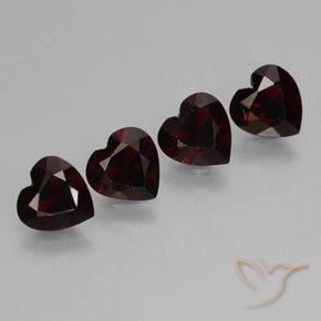 2.88 ct natürliche Schwärzlich Rot Pyrop-Granat-Edelsteine, Herz, VVS-VS