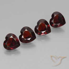 3.07 ct natürliche dunkelrot Pyrop-Granat-Edelsteine, Herz, VVS-VS