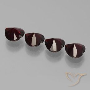 2.98 ct natürliche Schwärzlich Rot Pyrop-Granat-Edelsteine, Herz, VVS-VS