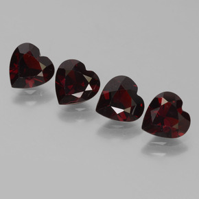 3.12 ct natürliche dunkelrot Pyrop-Granat-Edelsteine, Herzform, VVS-VS