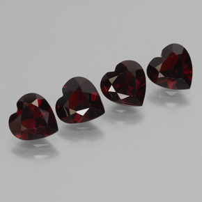 3.12 ct natürliche dunkelrot Pyrop-Granat-Edelsteine, Herzform, VVS-VS
