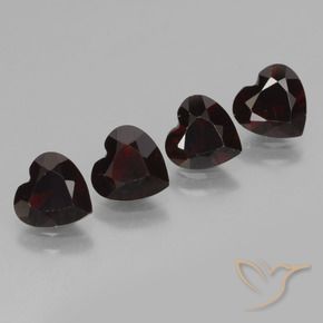 3.23 ct natürliche Schwärzlich Rot Pyrop-Granat-Edelsteine, Herz, VVS-VS