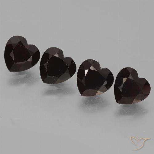 3.85ctw Natürlicher dunkelrot Pyrop-Granat, Herz, VVS-VS