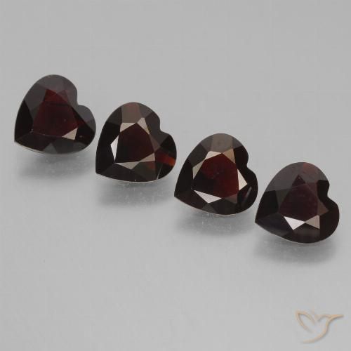 2.75ctw Natürlicher dunkelrot Pyrop-Granat, Herz, VVS-VS