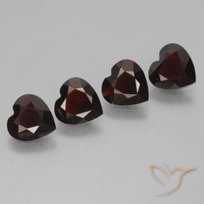 2.75 ct natürliche dunkelrot Pyrop-Granat-Edelsteine, Herz, VVS-VS