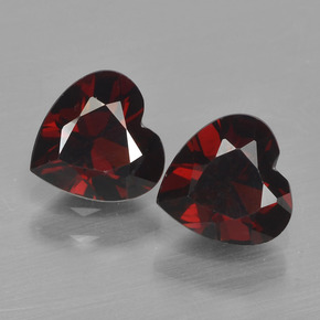 1.67 ct natürliche Schwärzlich Rot Pyrop-Granat-Edelsteine, Herzform, VVS-VS