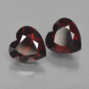 1.67 ct natürliche Schwärzlich Rot Pyrop-Granat-Edelsteine, Herzform, VVS-VS