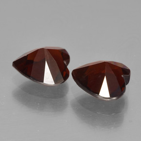 1.67 ct natürliche Schwärzlich Rot Pyrop-Granat-Edelsteine, Herzform, VVS-VS