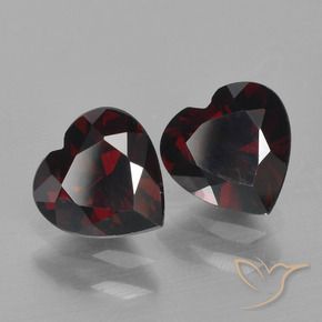 1.96 ct natürliche dunkelrot Pyrop-Granat-Edelsteine, Herz, VVS-VS
