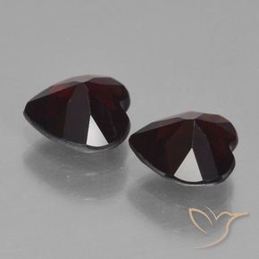 1.59 ct natürliche dunkelrot Pyrop-Granat-Edelsteine, Herz, VVS-VS