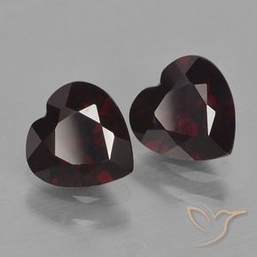 1.82 ct natürliche dunkelrot Pyrop-Granat-Edelsteine, Herz, VVS-VS