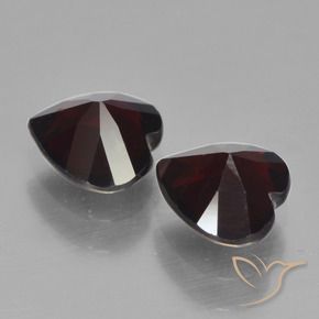 1.82 ct natürliche dunkelrot Pyrop-Granat-Edelsteine, Herz, VVS-VS