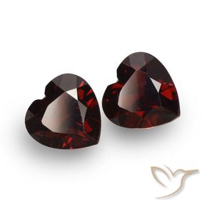 1.77 ct natürliche Schwärzlich Rot Pyrop-Granat-Edelsteine, Herz, VVS-VS